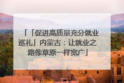 「促进高质量充分就业巡礼」内蒙古：让就业之路像草原一样宽广