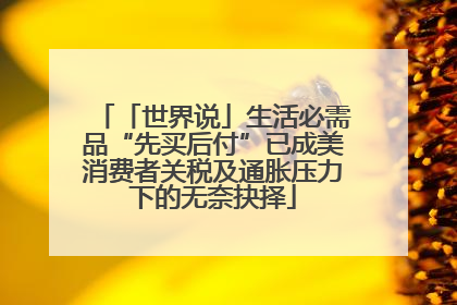 「世界说」生活必需品“先买后付”已成美消费者关税及通胀压力下的无奈抉择