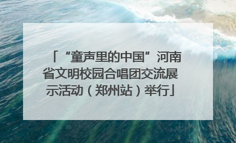 “童声里的中国”河南省文明校园合唱团交流展示活动（郑州站）举行