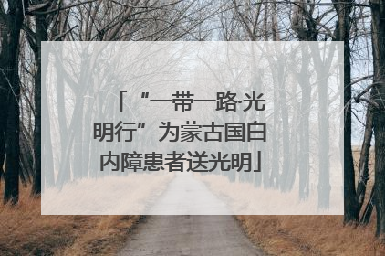 “一带一路·光明行”为蒙古国白内障患者送光明