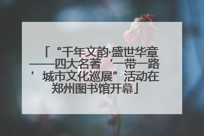 “千年文韵·盛世华章——四大名著‘一带一路’城市文化巡展”活动在郑州图书馆开幕