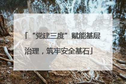“党建三度”赋能基层治理，筑牢安全基石