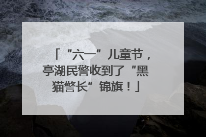 “六一”儿童节，亭湖民警收到了“黑猫警长”锦旗！