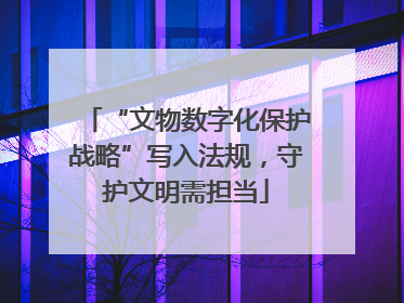 “文物数字化保护战略”写入法规，守护文明需担当