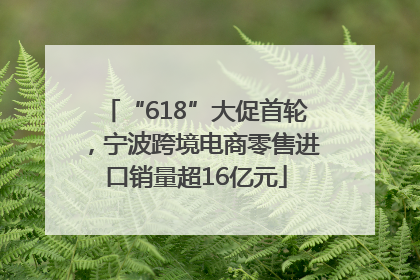 “618”大促首轮，宁波跨境电商零售进口销量超16亿元