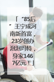 “85后”王宁成河南新首富，23岁创办泡泡玛特，身家1467亿元！