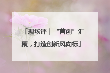 现场评｜“首创”汇聚，打造创新风向标