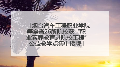 烟台汽车工程职业学院等全省26所院校获“职业素养教育进院校工程”公益教学点集中授牌