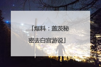 爆料：盖茨秘密去白宫游说