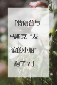 特朗普与马斯克“友谊的小船”翻了？