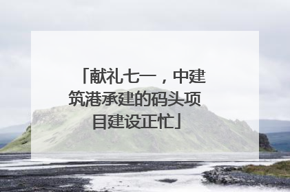 献礼七一，中建筑港承建的码头项目建设正忙