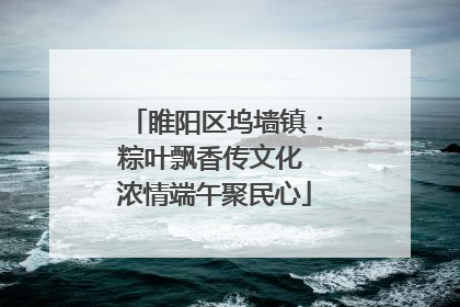 睢阳区坞墙镇：粽叶飘香传文化 浓情端午聚民心
