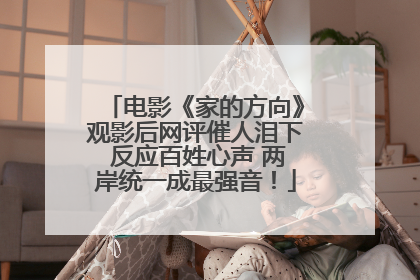 电影《家的方向》观影后网评催人泪下 反应百姓心声 两岸统一成最强音！
