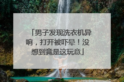 男子发现洗衣机异响，打开被吓晕！没想到竟是这玩意