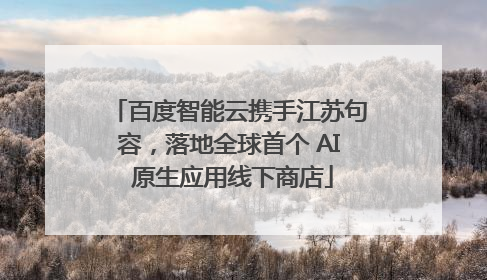 百度智能云携手江苏句容，落地全球首个 AI 原生应用线下商店