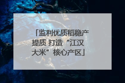 监利优质稻稳产提质 打造“江汉大米”核心产区