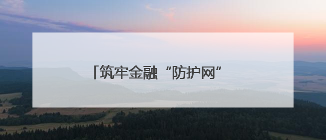 筑牢金融“防护网” 守护万家“钱袋子”