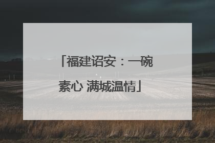 福建诏安：一碗素心 满城温情