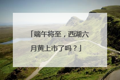 端午将至，西湖六月黄上市了吗？