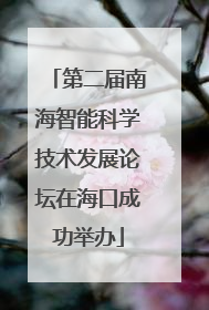 第二届南海智能科学技术发展论坛在海口成功举办