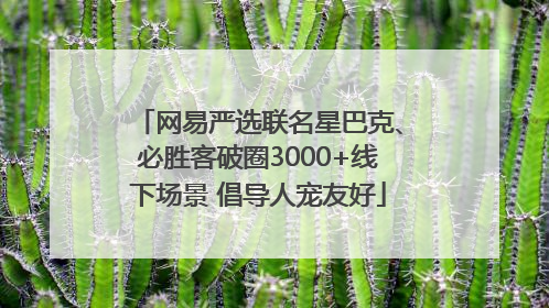 网易严选联名星巴克、必胜客破圈3000+线下场景 倡导人宠友好