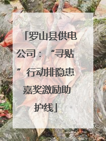 罗山县供电公司：“寻贴”行动排隐患 嘉奖激励助护线