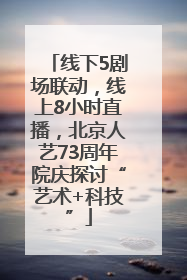 线下5剧场联动，线上8小时直播，北京人艺73周年院庆探讨“艺术+科技”
