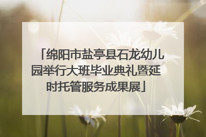 绵阳市盐亭县石龙幼儿园举行大班毕业典礼暨延时托管服务成果展