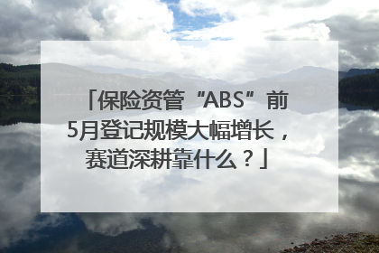 保险资管“ABS”前5月登记规模大幅增长，赛道深耕靠什么？
