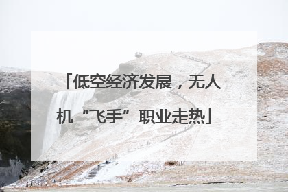 低空经济发展，无人机“飞手”职业走热