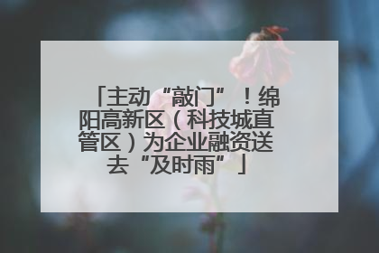 主动“敲门”！绵阳高新区（科技城直管区）为企业融资送去“及时雨”
