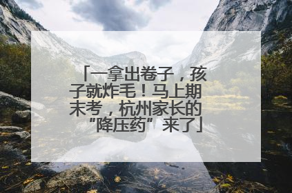 一拿出卷子，孩子就炸毛！马上期末考，杭州家长的“降压药”来了