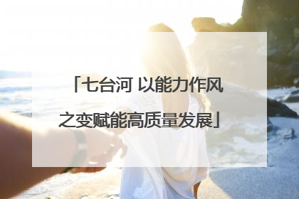 七台河 以能力作风之变赋能高质量发展