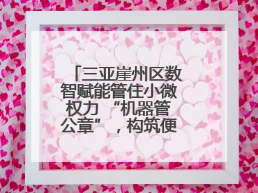 三亚崖州区数智赋能管住小微权力 “机器管公章”，构筑便民服务新生态