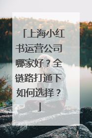 上海小红书运营公司哪家好？全链路打通下如何选择？