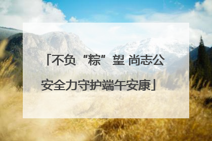 不负“粽”望 尚志公安全力守护端午安康