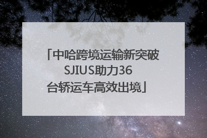 中哈跨境运输新突破 SJIUS助力36台轿运车高效出境