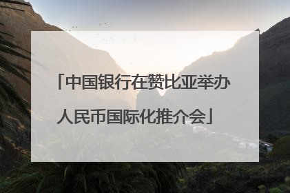 中国银行在赞比亚举办人民币国际化推介会