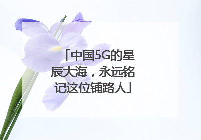 中国5G的星辰大海，永远铭记这位铺路人