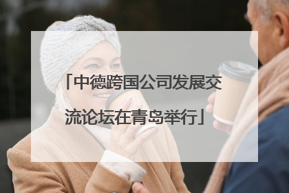 中德跨国公司发展交流论坛在青岛举行
