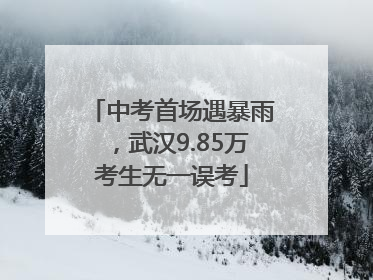 中考首场遇暴雨，武汉9.85万考生无一误考