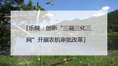 乐陵：创新“三端三化三网”开展农机审批改革