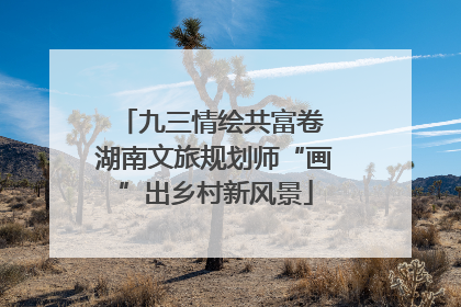 九三情绘共富卷 湖南文旅规划师“画”出乡村新风景