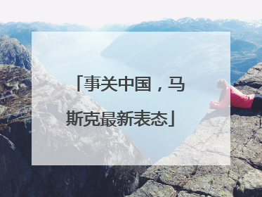 事关中国，马斯克最新表态