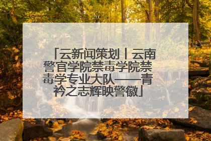 云新闻策划丨云南警官学院禁毒学院禁毒学专业大队——青衿之志辉映警徽