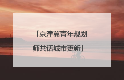 京津冀青年规划师共话城市更新