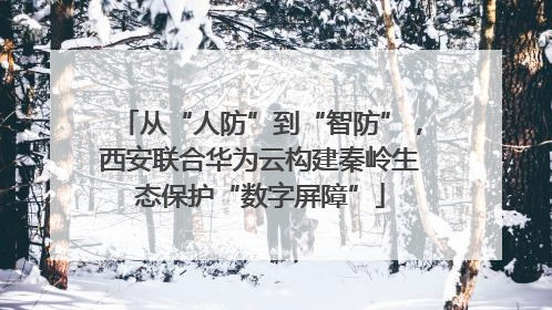 从“人防”到“智防”，西安联合华为云构建秦岭生态保护“数字屏障”