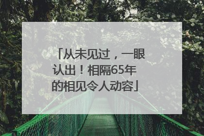 从未见过，一眼认出！相隔65年的相见令人动容