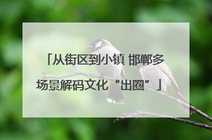 从街区到小镇 邯郸多场景解码文化“出圈”