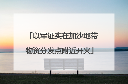 以军证实在加沙地带物资分发点附近开火